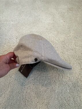Helen Kaminski XY Men's Burnell Cap - Pumice Grey - Size Medium NWT